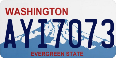 WA license plate AYI7073