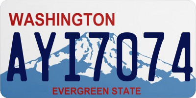 WA license plate AYI7074