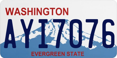 WA license plate AYI7076