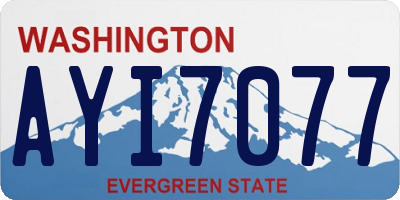 WA license plate AYI7077