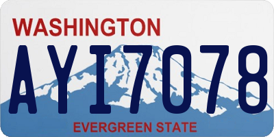 WA license plate AYI7078