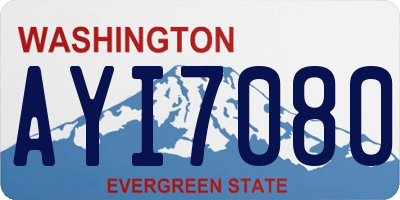 WA license plate AYI7080