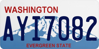 WA license plate AYI7082