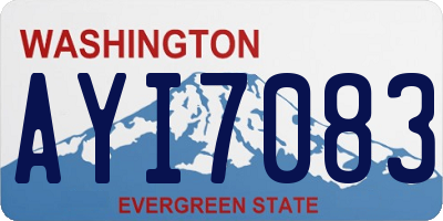 WA license plate AYI7083