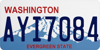 WA license plate AYI7084
