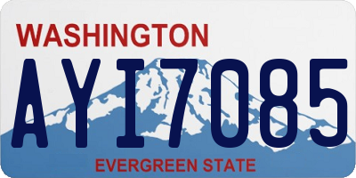 WA license plate AYI7085