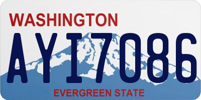 WA license plate AYI7086