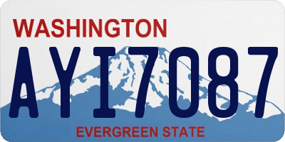 WA license plate AYI7087