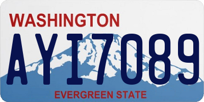 WA license plate AYI7089