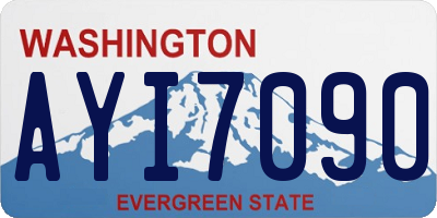 WA license plate AYI7090