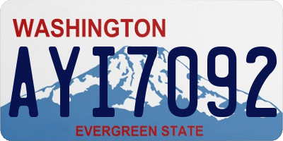 WA license plate AYI7092