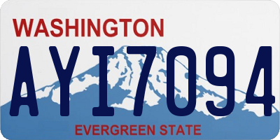 WA license plate AYI7094