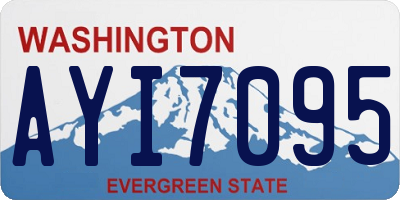 WA license plate AYI7095