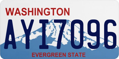 WA license plate AYI7096