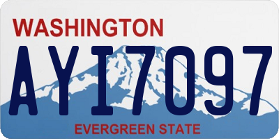 WA license plate AYI7097