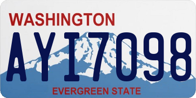 WA license plate AYI7098