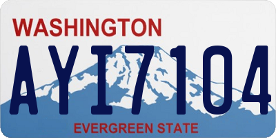 WA license plate AYI7104