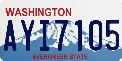 WA license plate AYI7105
