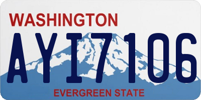 WA license plate AYI7106