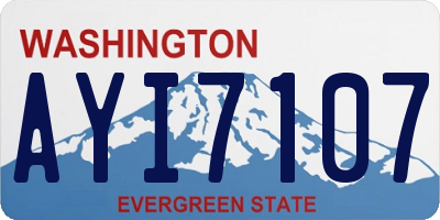 WA license plate AYI7107