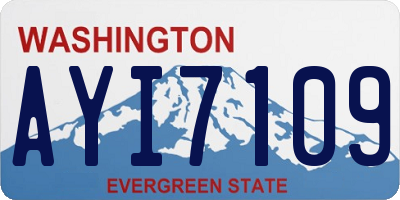 WA license plate AYI7109