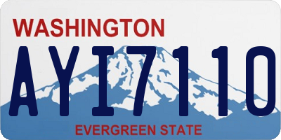WA license plate AYI7110