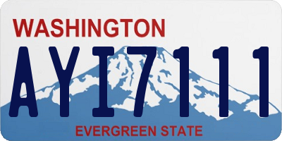 WA license plate AYI7111
