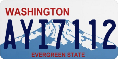 WA license plate AYI7112