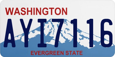 WA license plate AYI7116