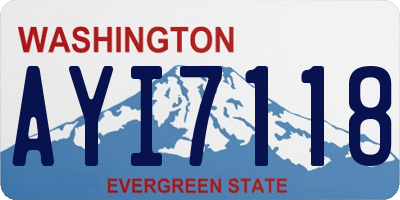 WA license plate AYI7118