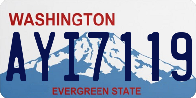 WA license plate AYI7119
