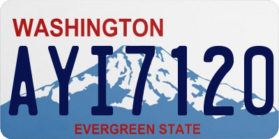 WA license plate AYI7120