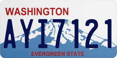 WA license plate AYI7121