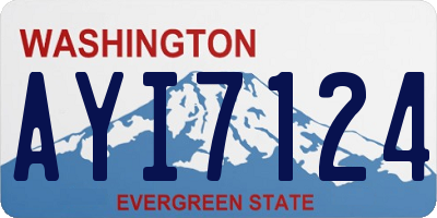 WA license plate AYI7124