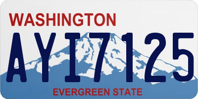 WA license plate AYI7125