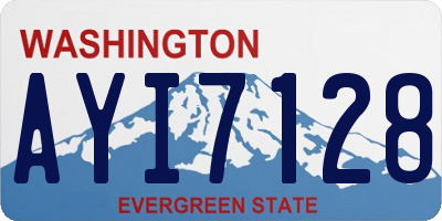 WA license plate AYI7128