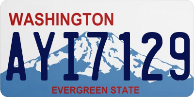 WA license plate AYI7129