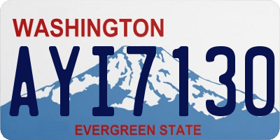WA license plate AYI7130