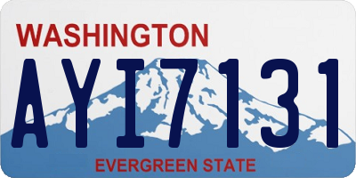 WA license plate AYI7131