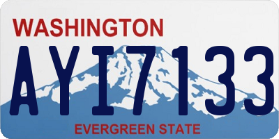 WA license plate AYI7133