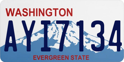WA license plate AYI7134