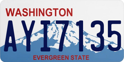 WA license plate AYI7135