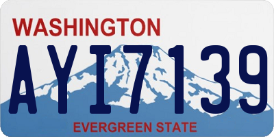 WA license plate AYI7139