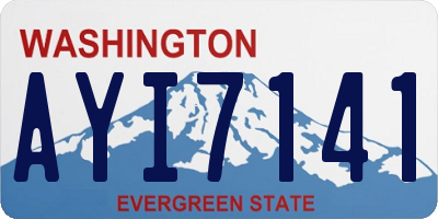 WA license plate AYI7141