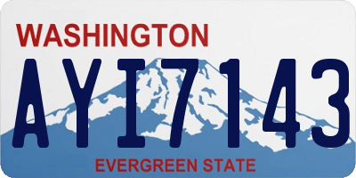 WA license plate AYI7143