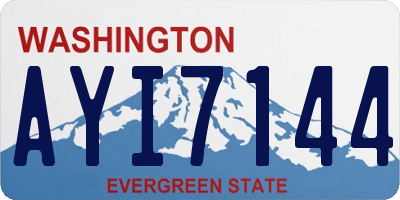 WA license plate AYI7144