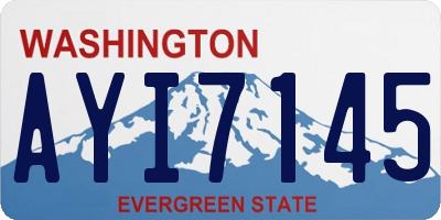 WA license plate AYI7145