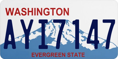 WA license plate AYI7147