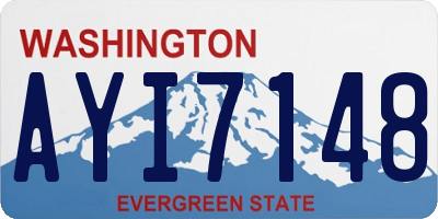 WA license plate AYI7148