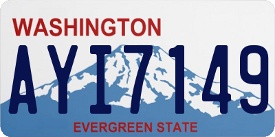 WA license plate AYI7149